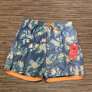 Pineapple swim trunks mens nwt